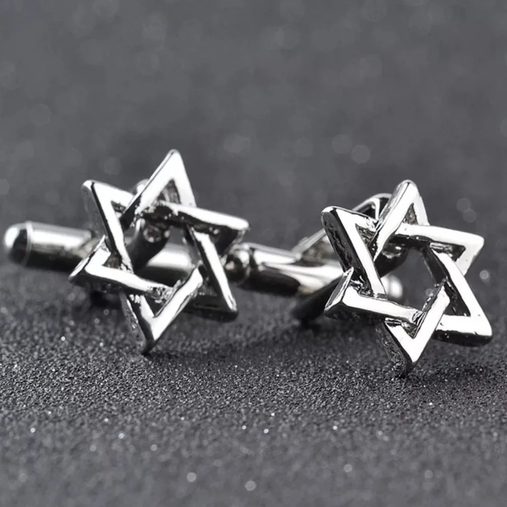 Stainless Steel Star of David Cufflinks